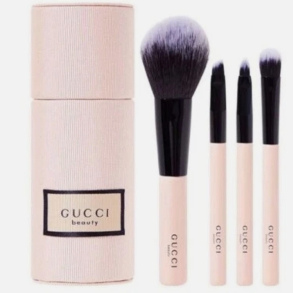 Gucci Beauty Makeup 4 Brush Set with Holder NEW - Picture 1 of 2
